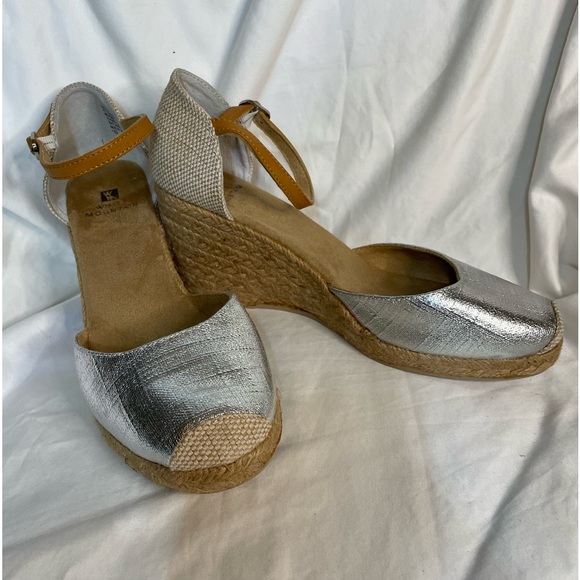 White Mountain Shoes - White Mountain Womens Mamba Braided Espadrille Wedge Size 8.5M